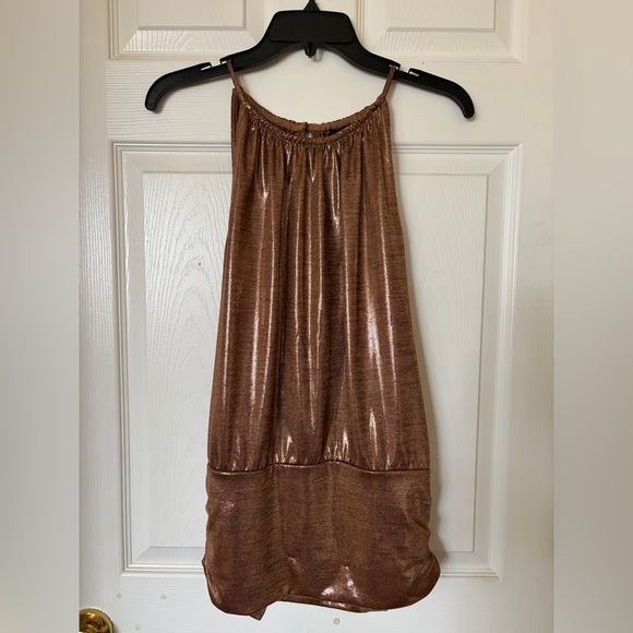 White House Black Market Shimmering Brown Tank Top - Picture 1 of 3